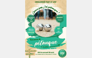 Concours de pétanque du VSF : 1ère édition