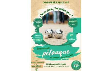 Concours de pétanque du VSF : 1ère édition